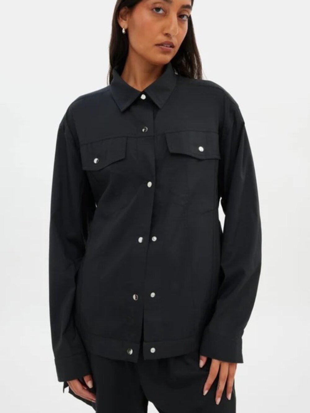 Girlfriend Collective Wendy Tie Shacket Size Small